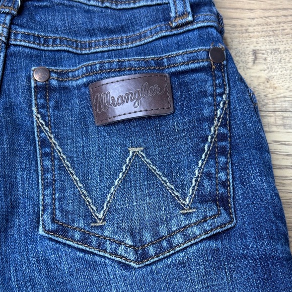 Youth Boys Wrangler Retro Slim Boot Dark Blue Jeans Size 8 Slim - Picture 7 of 10